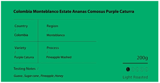 Colombia Monteblanco Estate Ananas comosus Purple Caturra